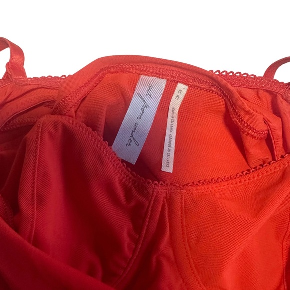 Urban Outfitters Red Balconette Bra with Floral Mesh Cami - Picture 5 of 6